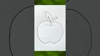 Apple Drawing Easy for Kids | How to Draw an Apple Step by Step for Kids | #shorts #drawing #apple