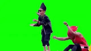 Aura Farming Kid with boat Green screen