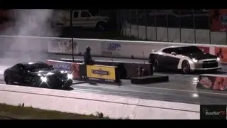 RENNtech SLR McLaren vs. Nissan GTR - Drag Race - Road Test TV &reg;
