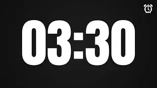 03:30 Minute Countdown Timer | 210 Second Timer | Clean 4K UHD | HOW TO | AJ AND DJ PRODUCTIONS