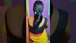 just wow 😍 silky hair bun 🥰❤️#hairbun #khopa #longhair #judha #messybun#reels #wow #like #love