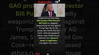 Pulte Probe: Trump Ally Abused Power? #shorts #USA #NEWS