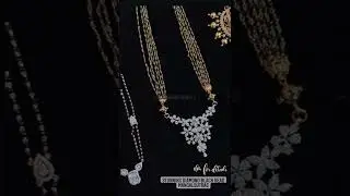 Stunning Black Bead Diamond Mangalsutra | Latest diamond Mangalsutra designs