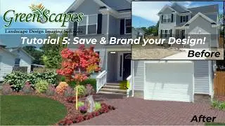 Photo Landscape Design Software - Saving the final landscape rendering in GreenScapes. Tutorial 5