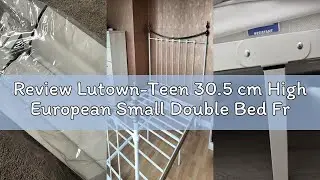Review Lutown-Teen 30.5 cm High European Small Double Bed Frame 120 x 200 with Rounded Corners, Heav