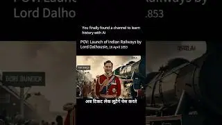 Launch Of Indian Railways by Lord Dalhousie, 16 April 1853 #shorts #history #ai