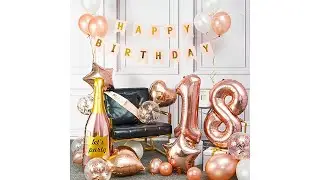 PartyWoo 18th Birthday Decorations for Girls 23 PCS, Rose Gold Party | PartyWoo Balloon Tutorial