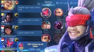 BEGINI CARA GLOBAL SABER BERMAIN DI MID LANE AUTO GENDONG TIM❗MOBILE LEGENDS