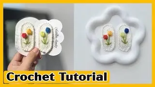 Crochet Tulip Hair Clip Tutorial | Beautiful Hair Accessory | How to Crochet a Tulip