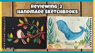 📕 A Personal review of Canadian HANDMADE sketchbooks 🇨🇦 | Watercolour + Black Paper 🐋 