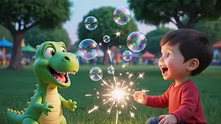 Baby Dino&rsquo;s Bubble Party Adventure | Nursery Rhymes for Kids & Baby Songs