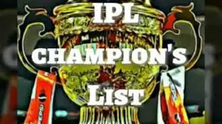 IPL champion's teams year wise 2008 to 2017  all chamipans list