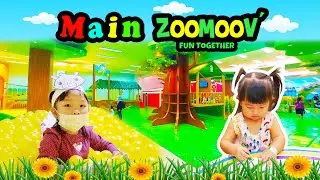 Main di Zoomoov Playground | Melukis Dengan Cat yang Menyala di Kegelapan! | Glow in The Dark!