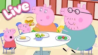 🍎 Peppa Pig Best Bites LIVE! 🐷 Peppa&rsquo;s Food & Cooking Moments |  Tales Full Episodes 24/7