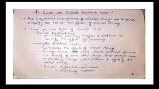 || Climate Change || Climate Feedback Cycles || ( Tamil dubbed)
