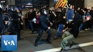 Clashes in Barcelona After 350,000 Rally in Peaceful Protest