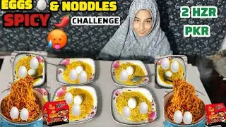 Eggs Noddle Eating Challenge Video | Spicy Chicken Noodles Eating Challenge 