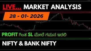 Nifty & Bank nifty with S.R Level Live ಕನ್ನಡದಲ್ಲಿ 28 - Jan - 2026 | Stock Market | wavetraderkannada