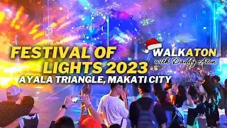 FESTIVAL OF LIGHTS at Ayala Triangle Makati in 4K video| Light Show Extravagance