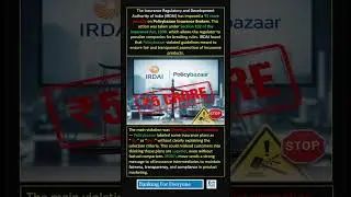 IRDAI has imposed Penalty on  policybazar #shorts #irdai #policybazaar #bankingforeveryone