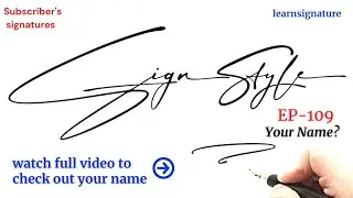how to draw signature of name| easy and simple way to do signatures style | billioner professional