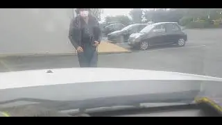 crossdresser in leather about town part 1