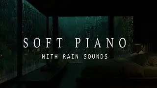 Soft Rain Falling Around a Dark Cabin 🌧 Relaxing Piano Music for Sleep