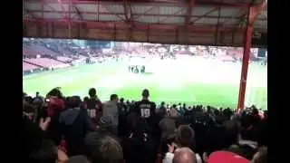 Charlton Fans at Full Time Vs Bristol City