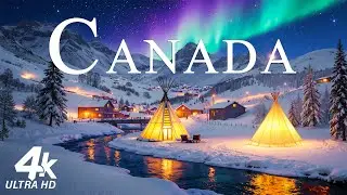 Winter in Canada 4K UHD | Banff & Lake Louise: Winter Magic in Ultra HD with Relaxing Piano Music