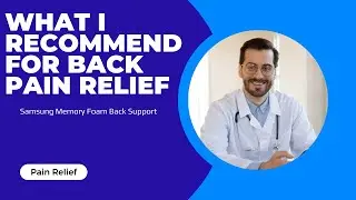Samsung Memory Foam Back Pain Relief Pillow for sitting or driving long hours.