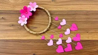 New ! Valentine&rsquo;s Day Wall Hanging Craft Ideas / Paper Craft For Home Decor / Wall Hanging 