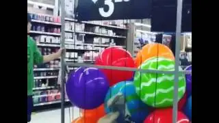 JUMPING INTO BALL PIT