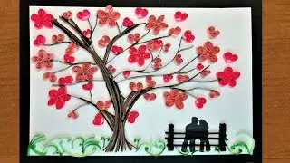 DIY Quilling Art for Beginners / DIY Cherry Blossom Tree Quilling Art #quilling