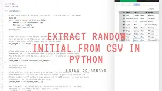 Pick random name and initial from CSV in Python