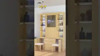 Hidden Table Inside Solid Wood Shelf | Smart Space-Saving Furniture Design #homedesign #smartdesign