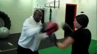 Coach Rob Lester with Mackenzie Boxing
