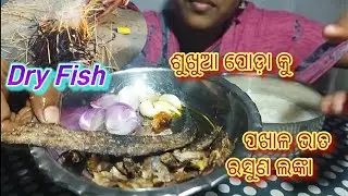 Sukhua Poda Basi Pakhala Eating | Odisha Famous Pakhala Sukhua Eating