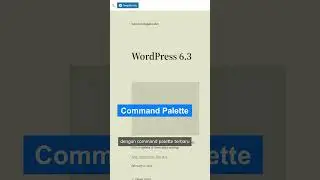 Fitur TERBARU WordPress 6.3 #shorts