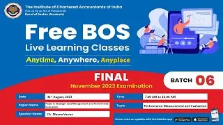 Final Paper 5: SCM & PE | Topic: Performance Measurement and Evaluation | Session 1 | 31 Aug, 2023