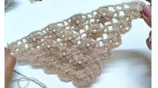 Простая вязаная крючком шаль/Самая простая вязаная крючком шаль/Треугольная шаль, связанная крючк...