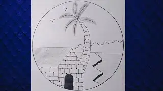 easy landscape scenery drawing/home landscape drawing/new drawing 2026 easy pencil art/easy drawing