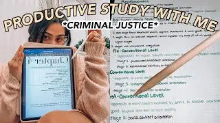 PRODUCTIVE STUDY WITH ME (iPad Pro 12.9) | annotating readings + criminal justice notes