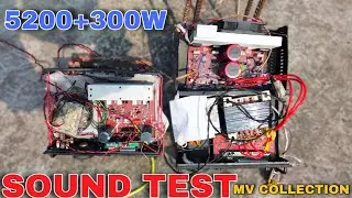 Mv collection 5200 mono board 300 wattage dual woofer 40 watt sound test amplifier char transistor