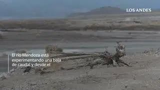 Im&aacute;genes impactantes del bajo nivel del agua en el dique Potrerillos