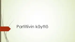 Partitiivin käyttö
