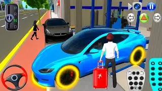 New Tesla EV Blue Car For Repairing | 3D Driving Class 2025 | Best Android Gameplay