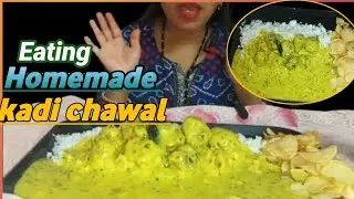 Eating Kadhi Pakoda || Big Bites || Asmr Eating || ASMR MUKBANG || Homemade Food || Eatingshow 