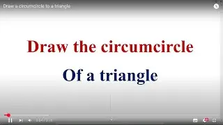 Disegna il cerchio circoscritto in un triangolo