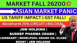 NIFTY FALL 26100💥Wockhardt NEWS💥SUDEEP PHARMA NEWS LENSKART NEWS Whirlpool NEWS JSW HOLDING NEWS