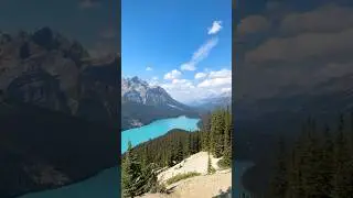 Earth is unreal sometimes💙🏔️|📍Peyto Lake, Canada #travel #explore #canada #shorts #shortsviral
